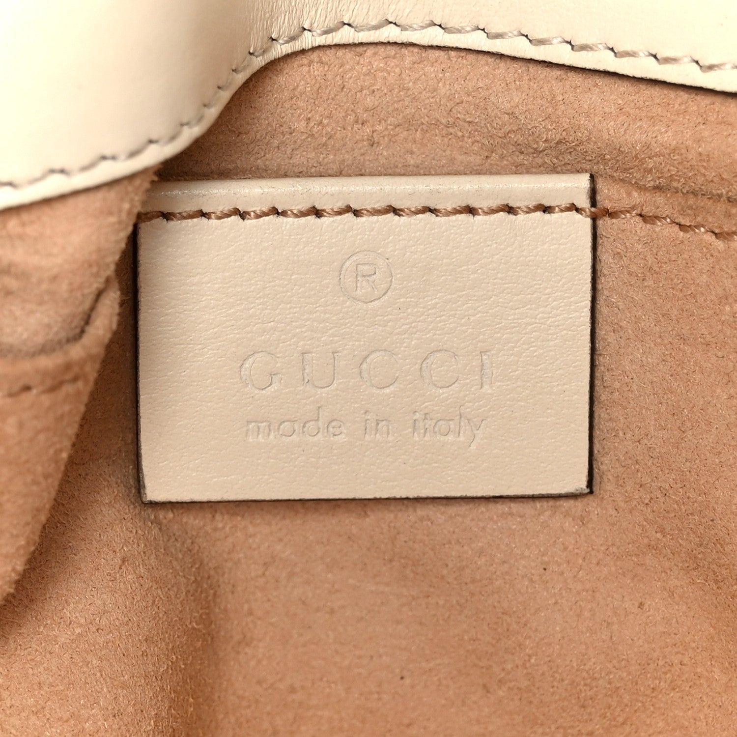 Gucci Calfskin Matelasse Mini GG Marmont Shoulder Bag White