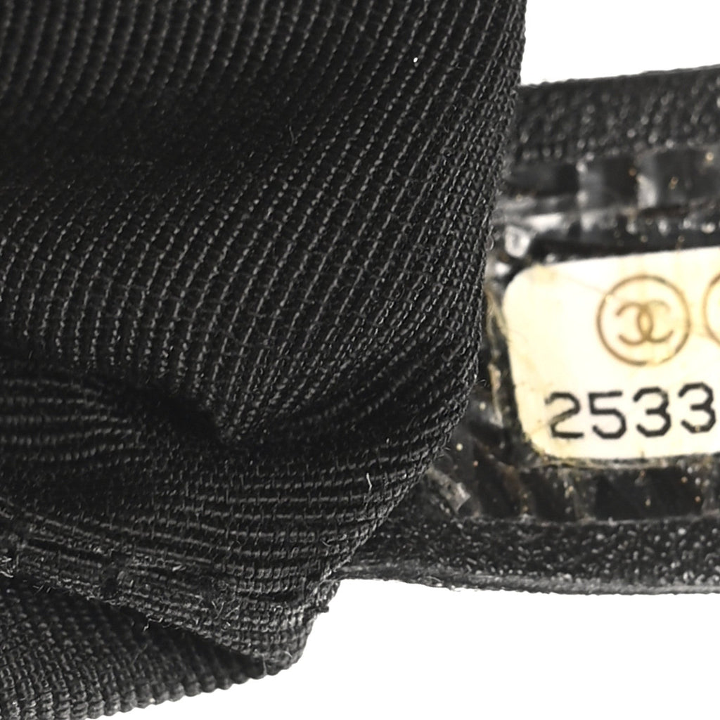 Chanel Caviar Quilted Grommet Embellished Piercing Chic Tote Bag Black