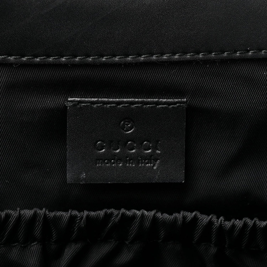 Gucci GG Supreme Monogram Web Messenger Diaper Bag Black Grey