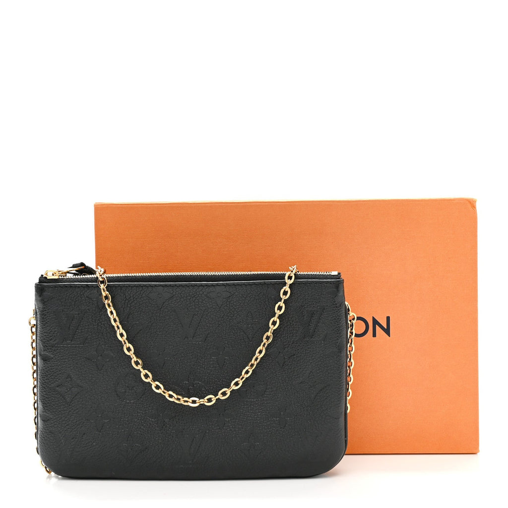 Louis Vuitton Empreinte Double Zip Pochette Black