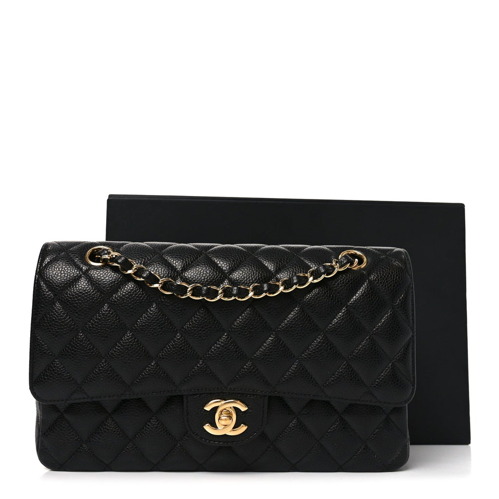 Chanel Caviar Quilted Medium Double Flap Black