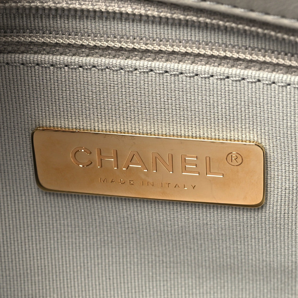Chanel Lambskin Quilted Large Chanel 19 Flap Grey