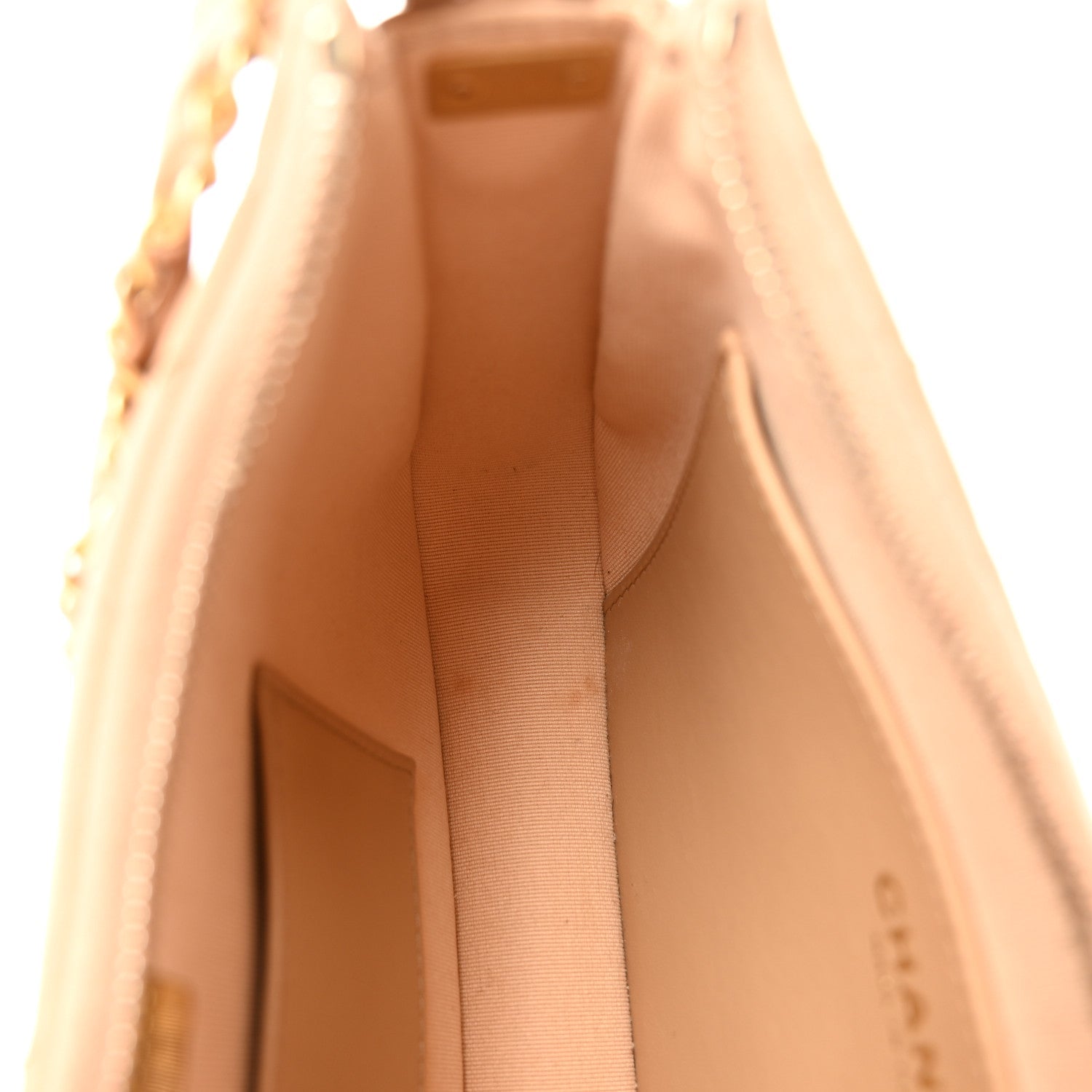 Chanel Crumpled Calfskin Quilted Braided CC Hobo Beige
