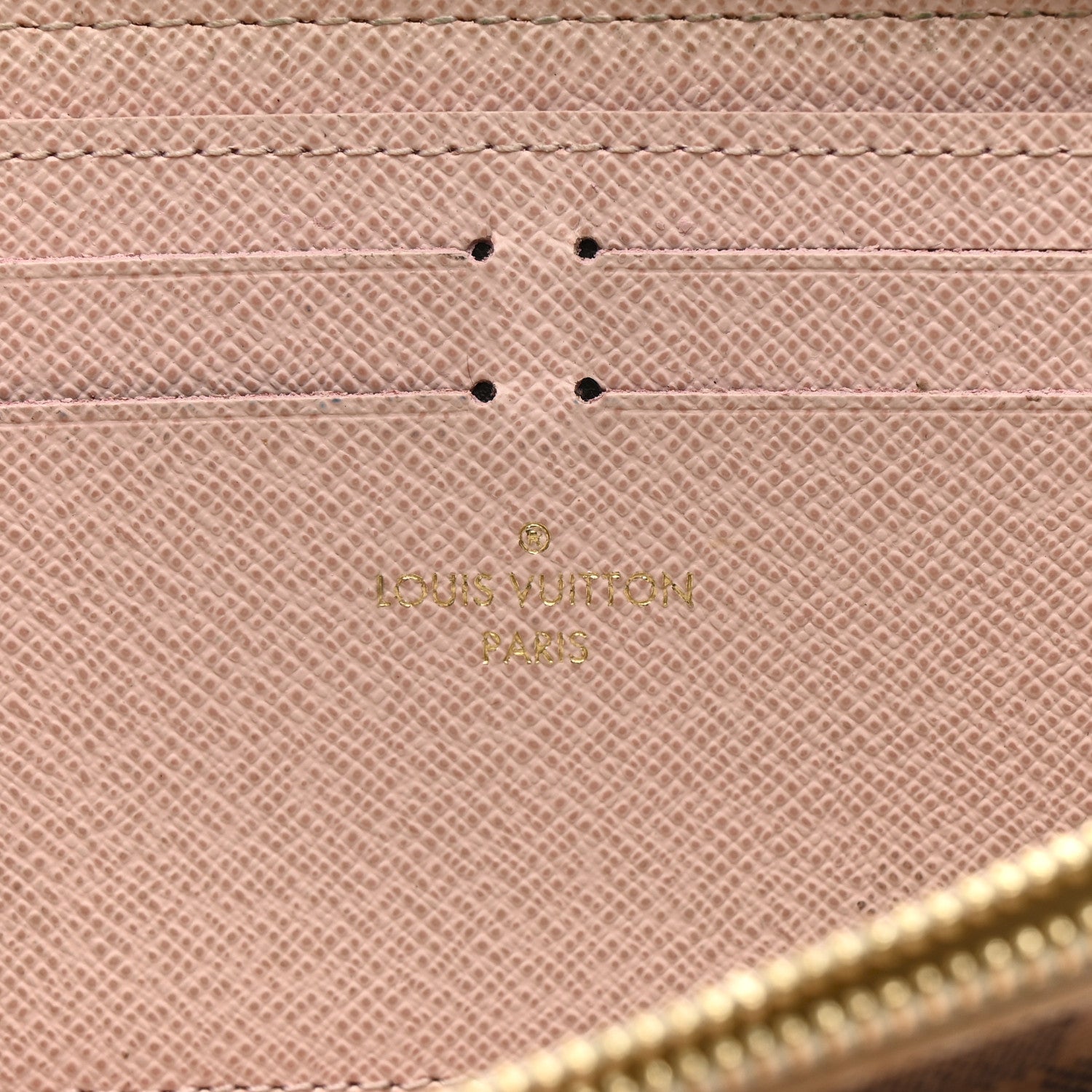 Louis Vuitton Damier Azur Clemence Wallet Rose Ballerine