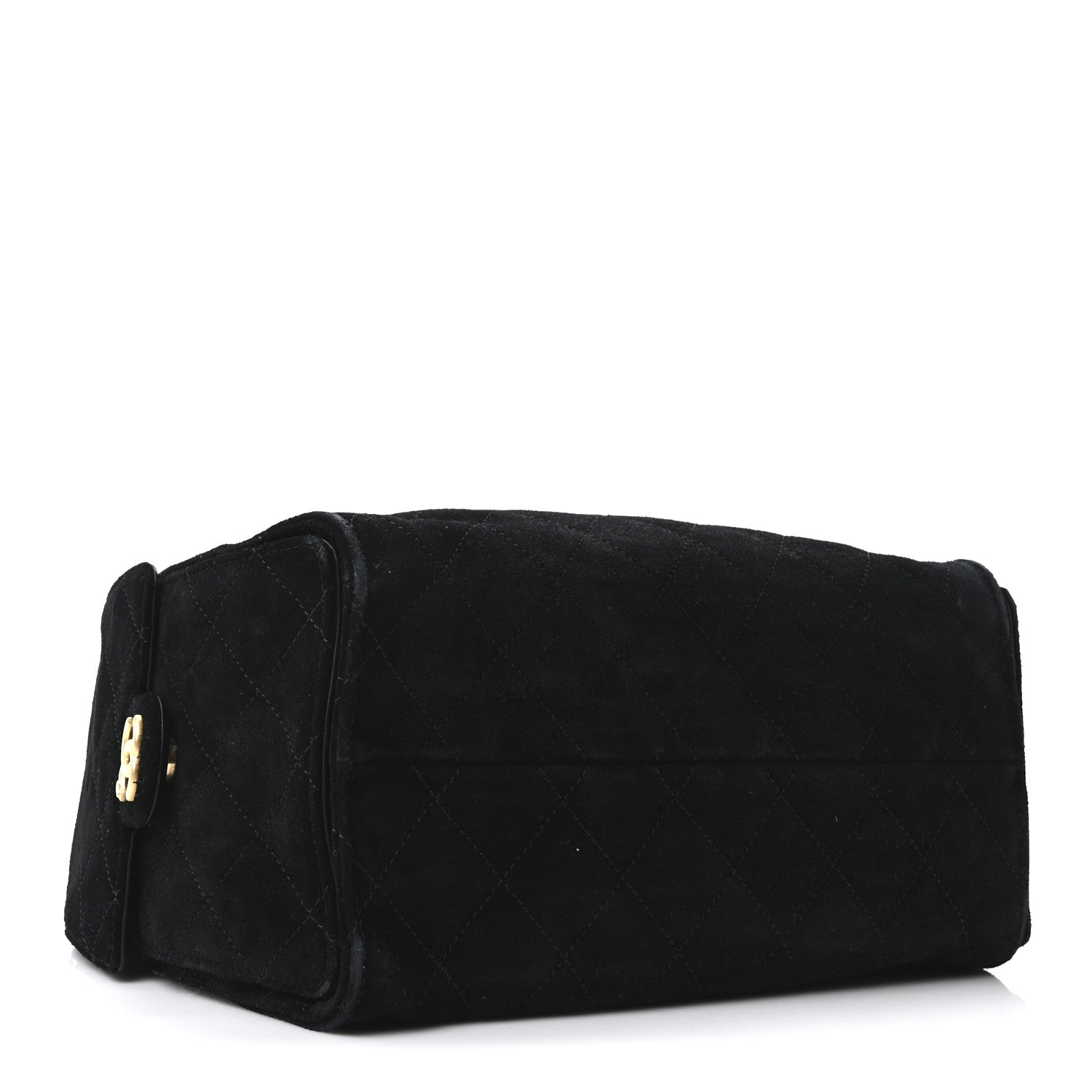 Chanel Suede Quilted Small Chanel 25 Handbag Black