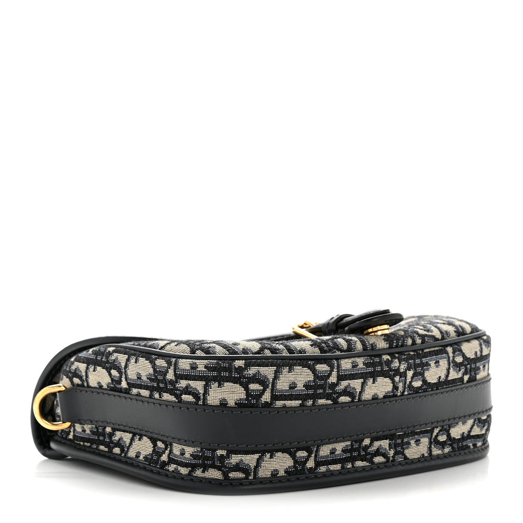 Christian Dior Oblique Medium Bobby Flap Blue