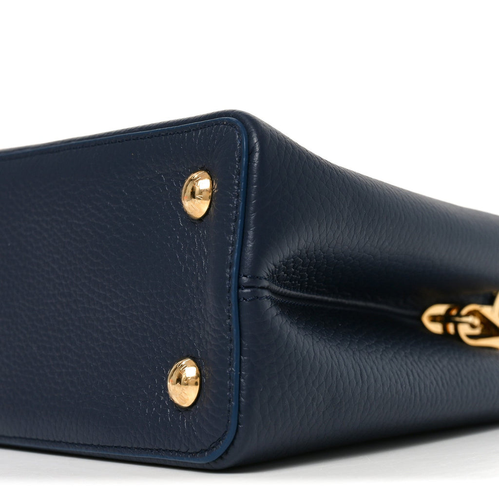 Louis Vuitton Taurillon Kintsugi Capucines MM Navy