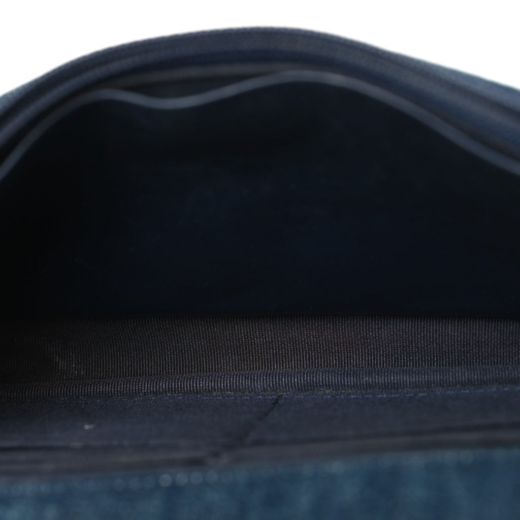 Chanel Denim Quilted Chanel 19 Wallet On Chain WOC Blue