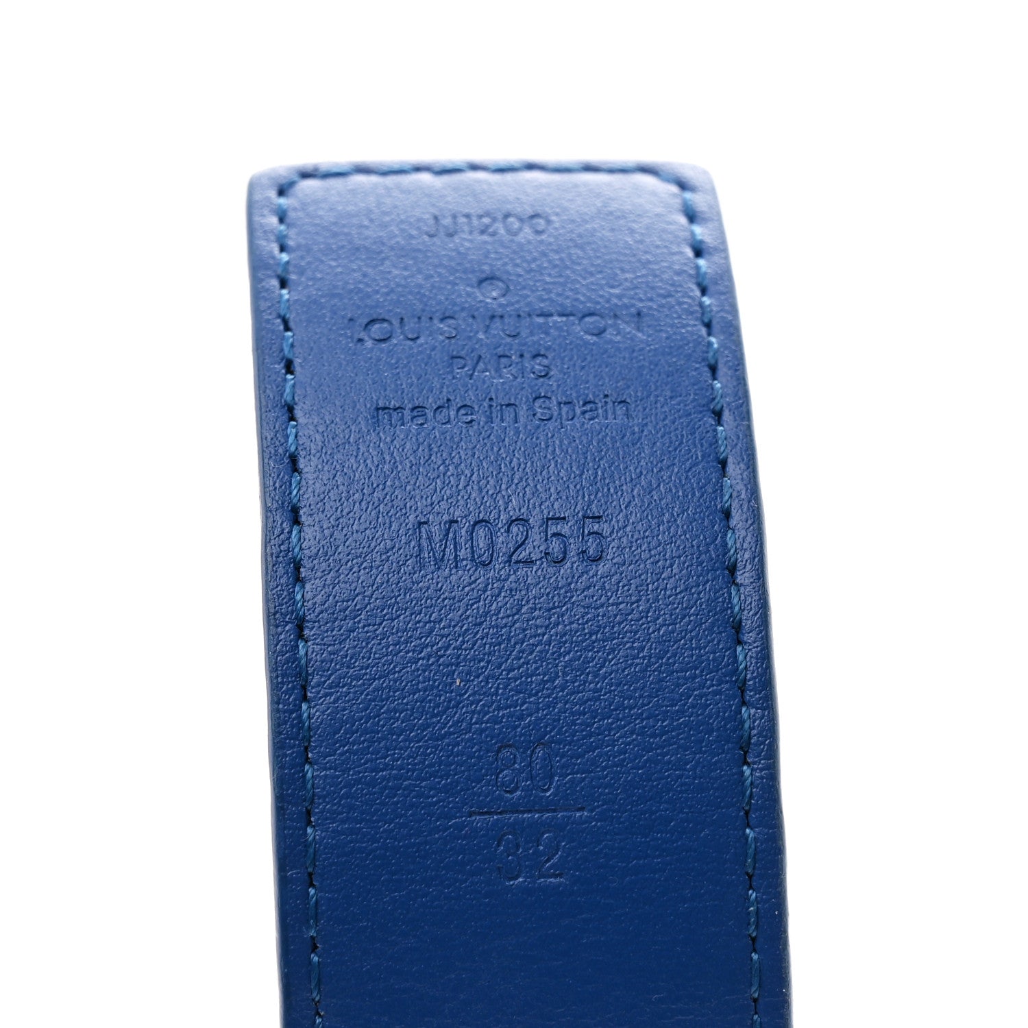 Louis Vuitton Calfskin Monogram 30mm LV Initiales Reversible Belt 80 32 Blue