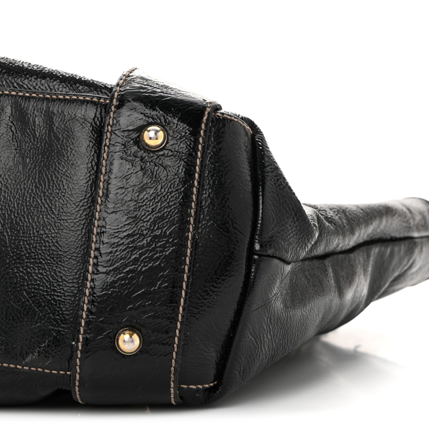 Gucci Patent Medium Pelham Shoulder Bag Black