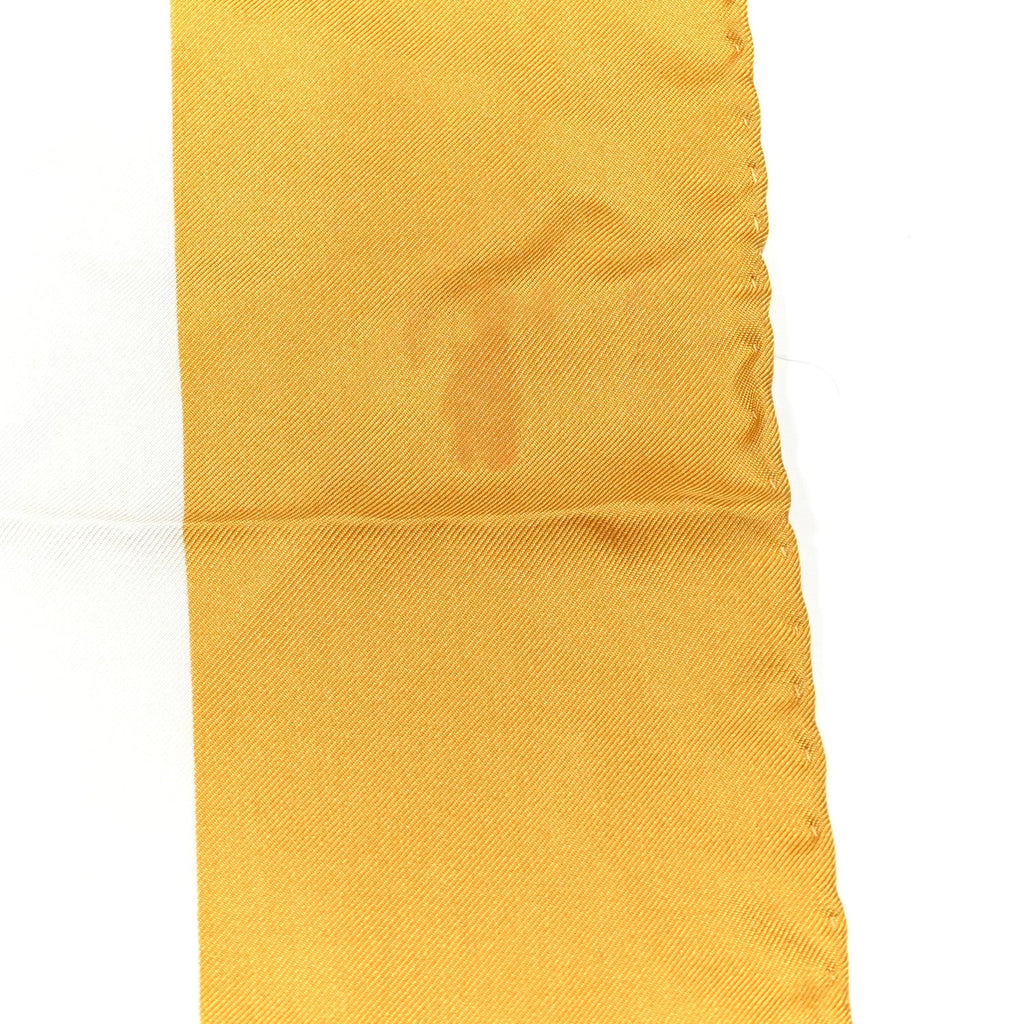 Gucci Silk Floral Print Square Scarf Yellow Multicolor