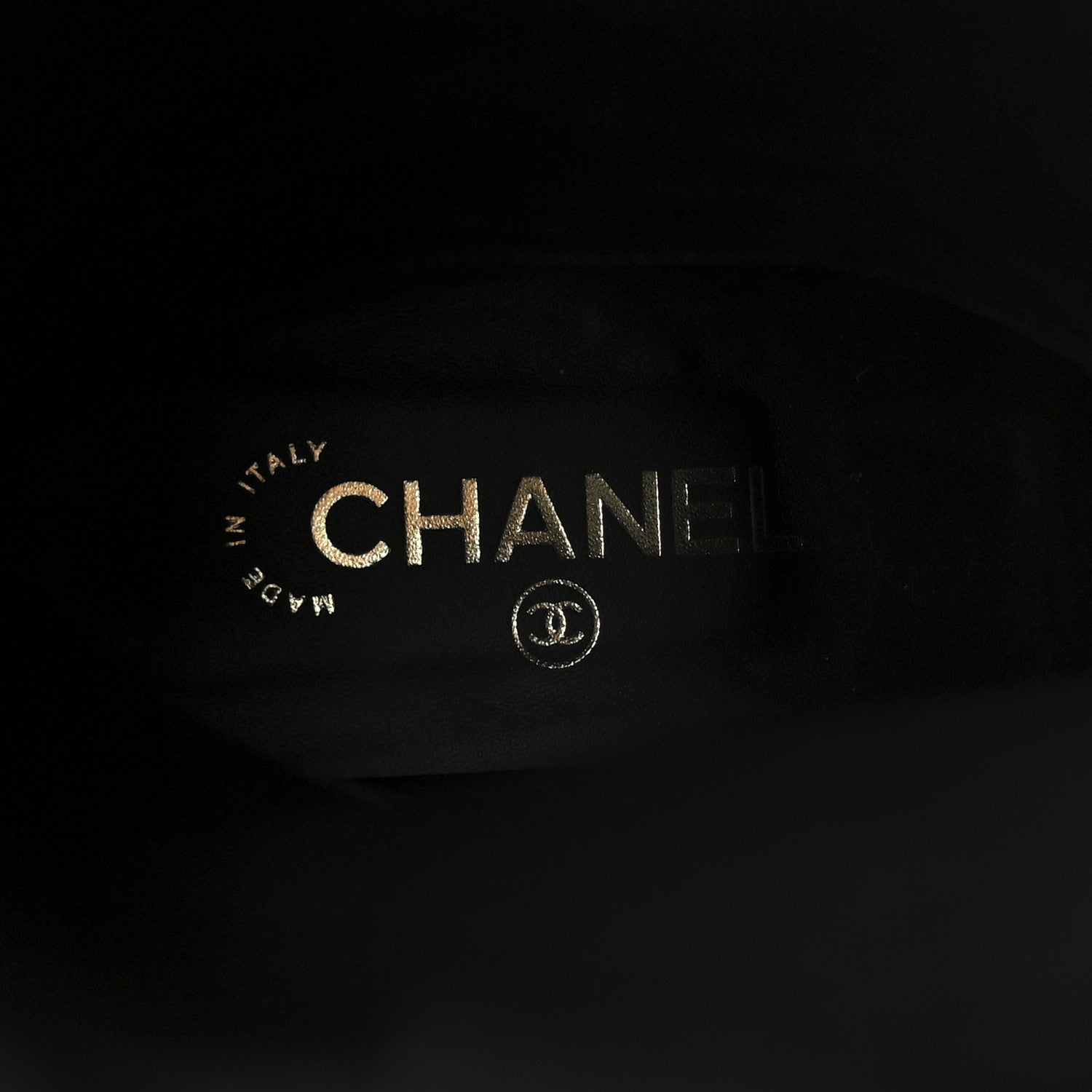 Chanel Suede Calfskin CC Short Boots 37.5 Black