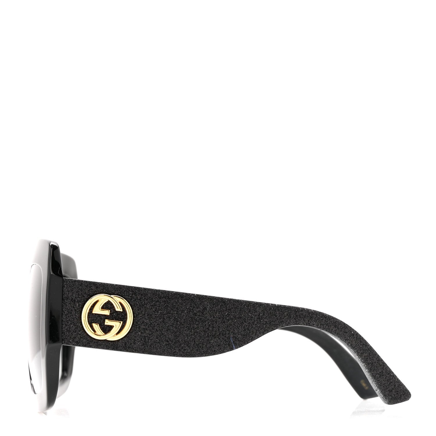 Gucci Square Frame GG0102S Sunglasses Glitter Black