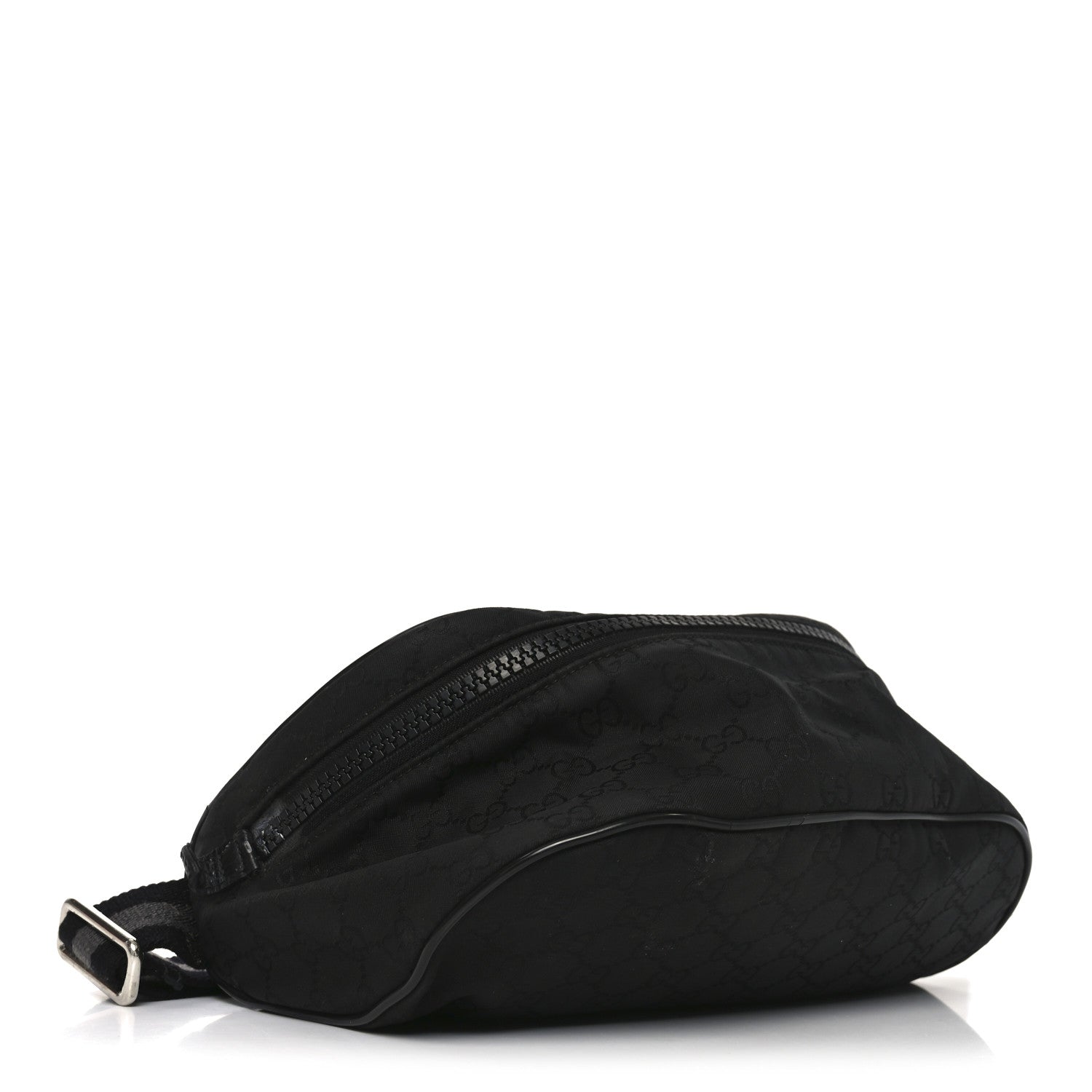 Gucci Nylon Monogram Fanny Pack Belt Bag Black