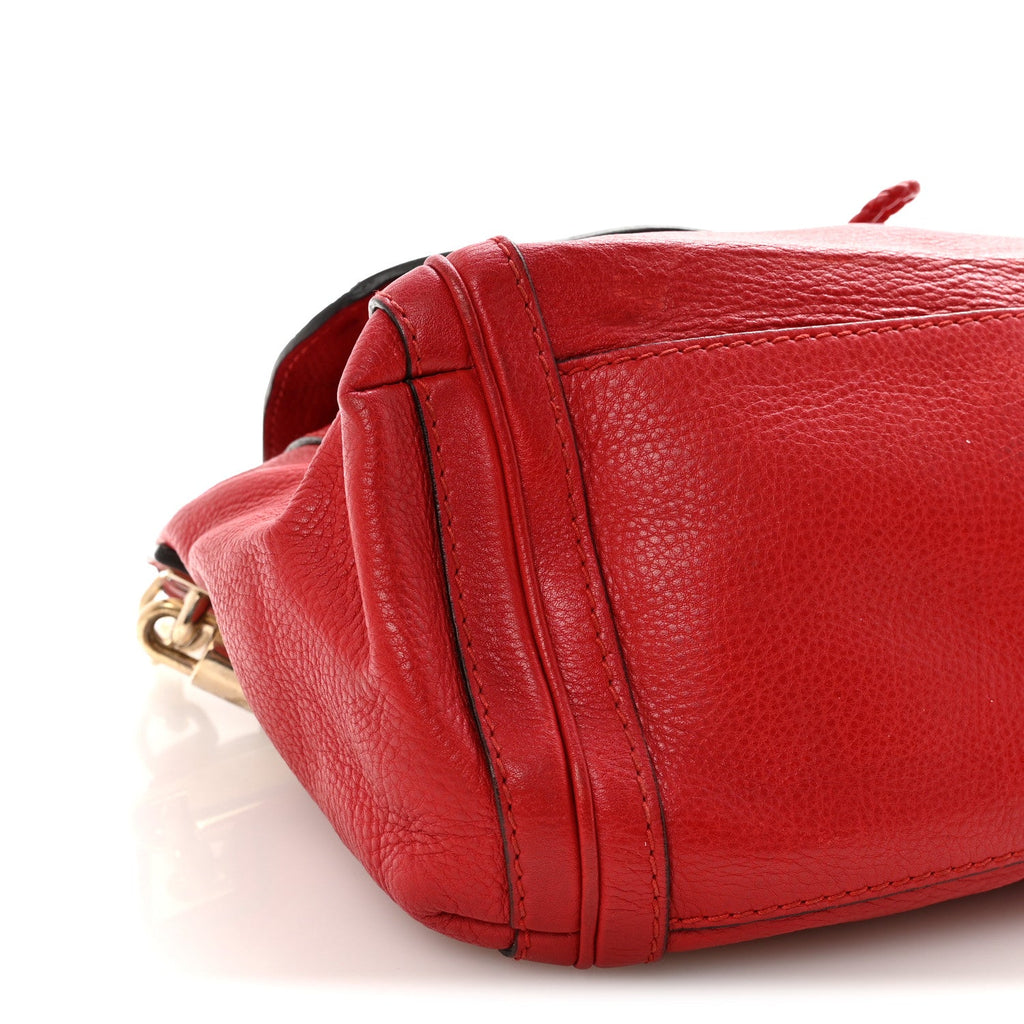Gucci Cellarius Calfskin Medium Bella Flap Bag Vulcanic Red