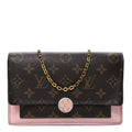 Louis Vuitton Monogram Flore Chain Wallet Rose Ballerine