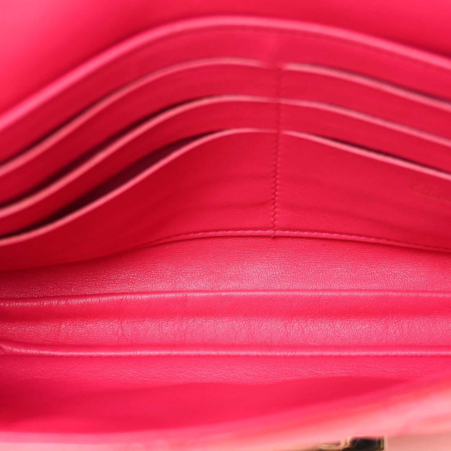 Christian Dior Patent Cannage Miss Dior Promenade Pouch Fuchsia