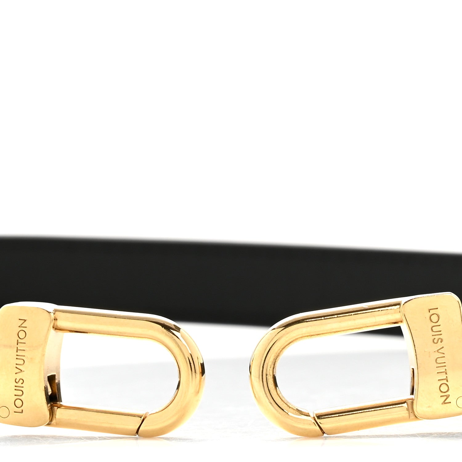 Louis Vuitton Calfskin 18mm Adjustable Shoulder Strap Black