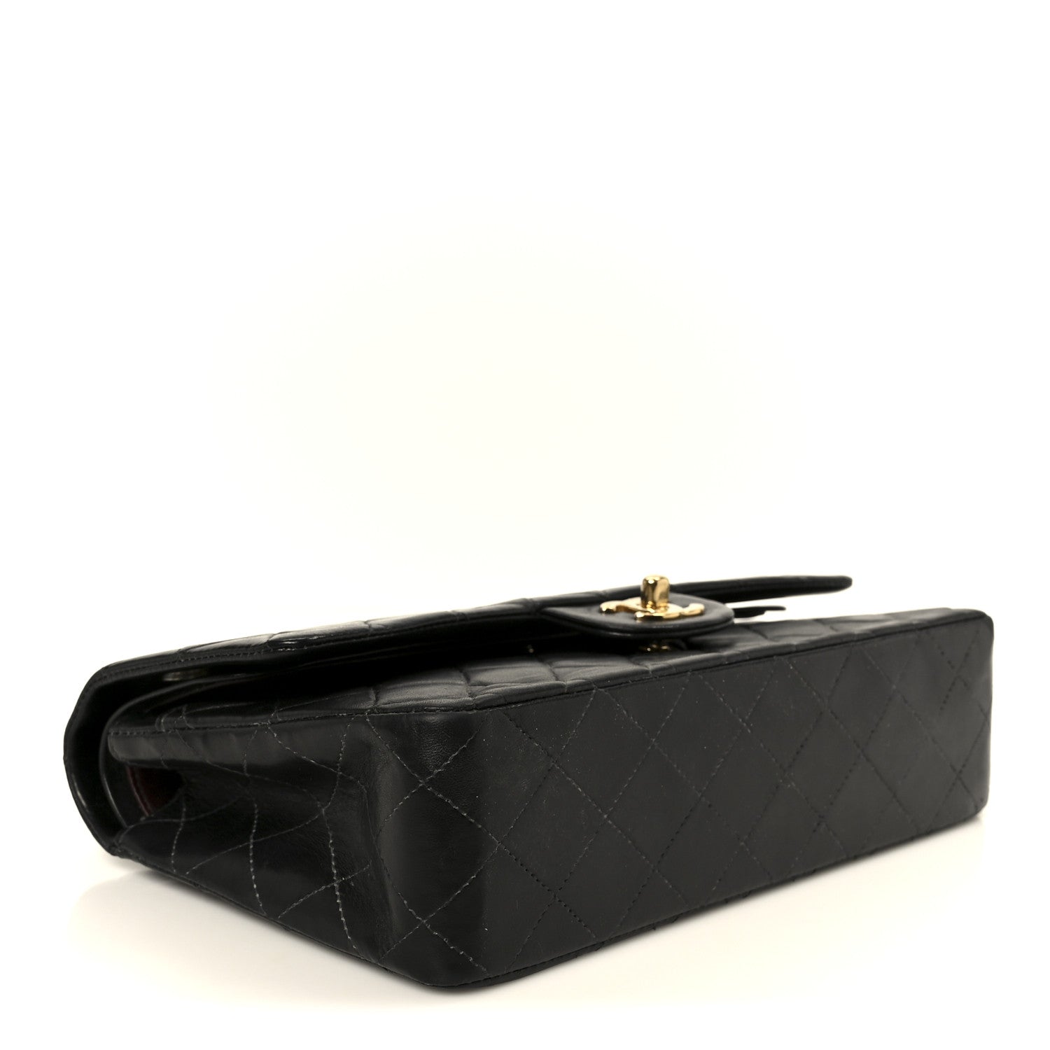 Chanel Lambskin Quilted Medium Double Flap Black
