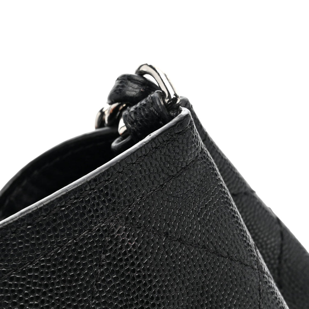 Chanel Caviar Stitched Large Lady Coco Shopping Tote Black