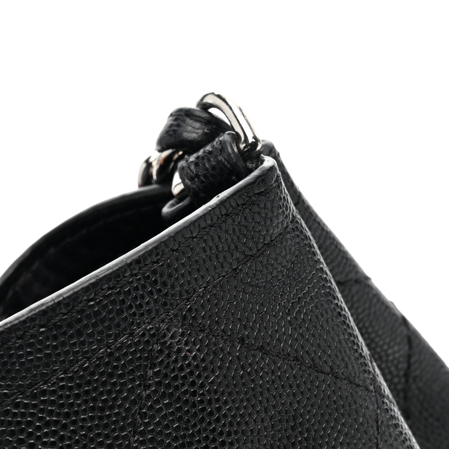 Chanel Caviar Stitched Large Lady Coco Shopping Tote Black