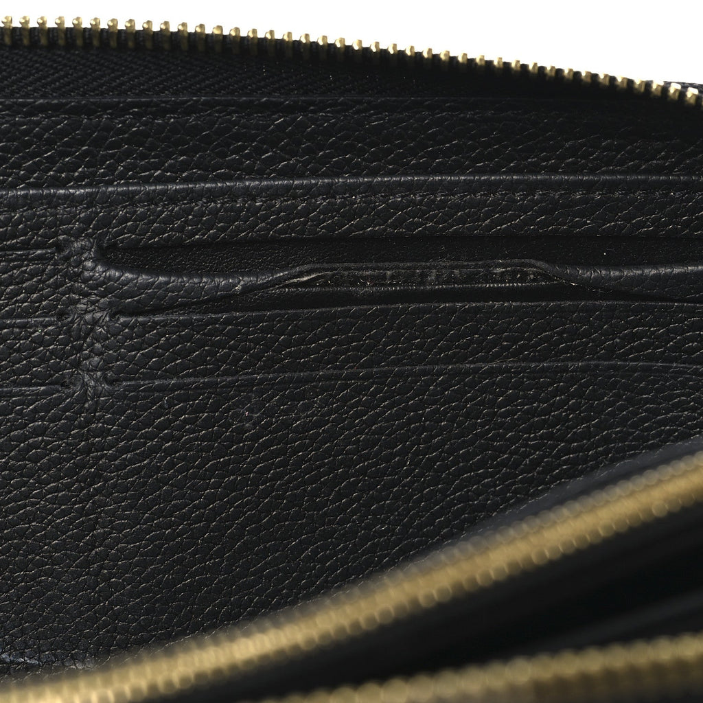 Louis Vuitton Empreinte Monogram Giant Zippy Wallet Black Beige