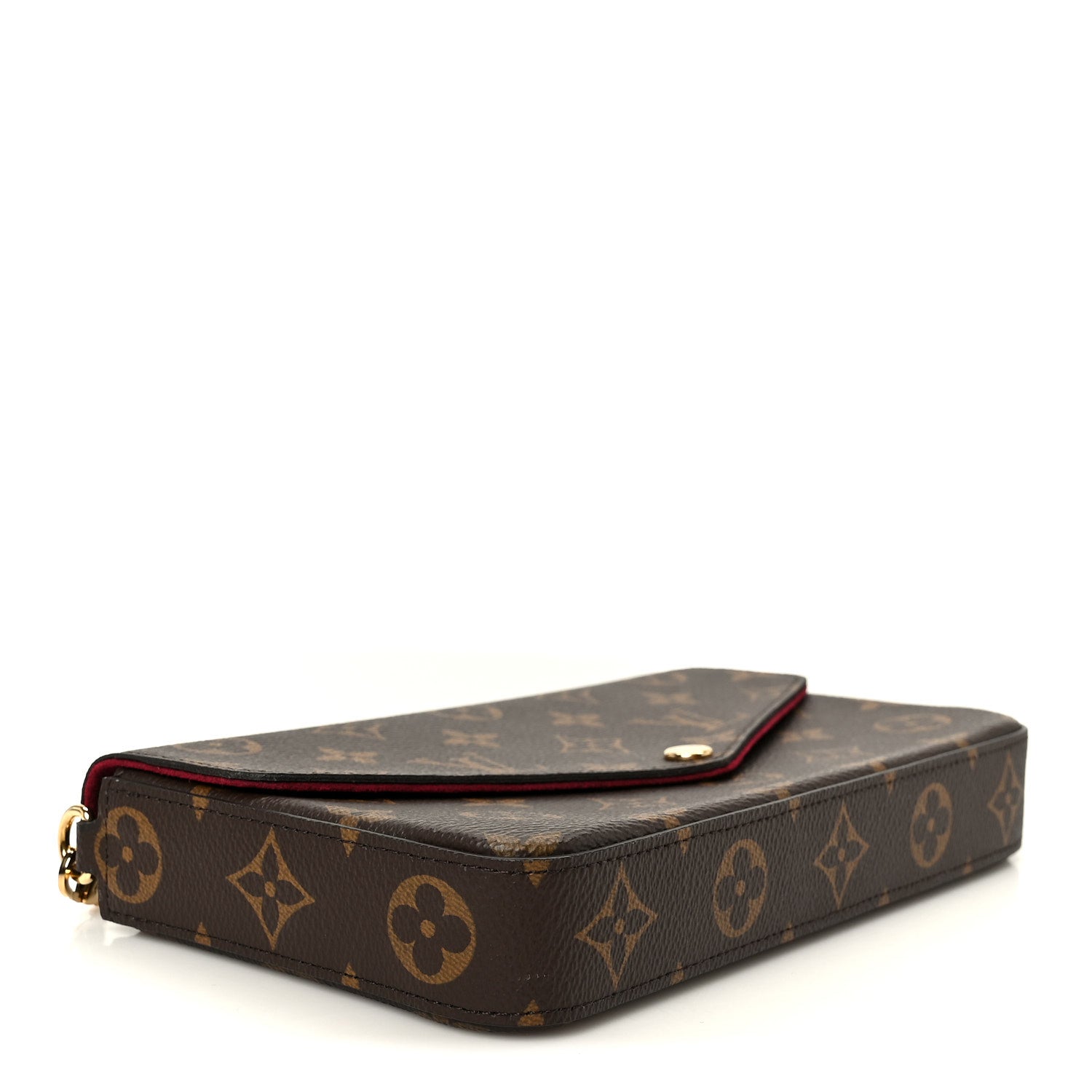 Louis Vuitton Monogram Pochette Felicie Chain Wallet Fuchsia