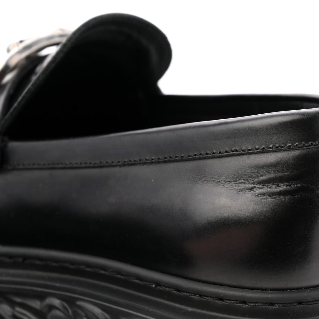Louis Vuitton Calfskin Baroque Mens LV Loafers 8 Black