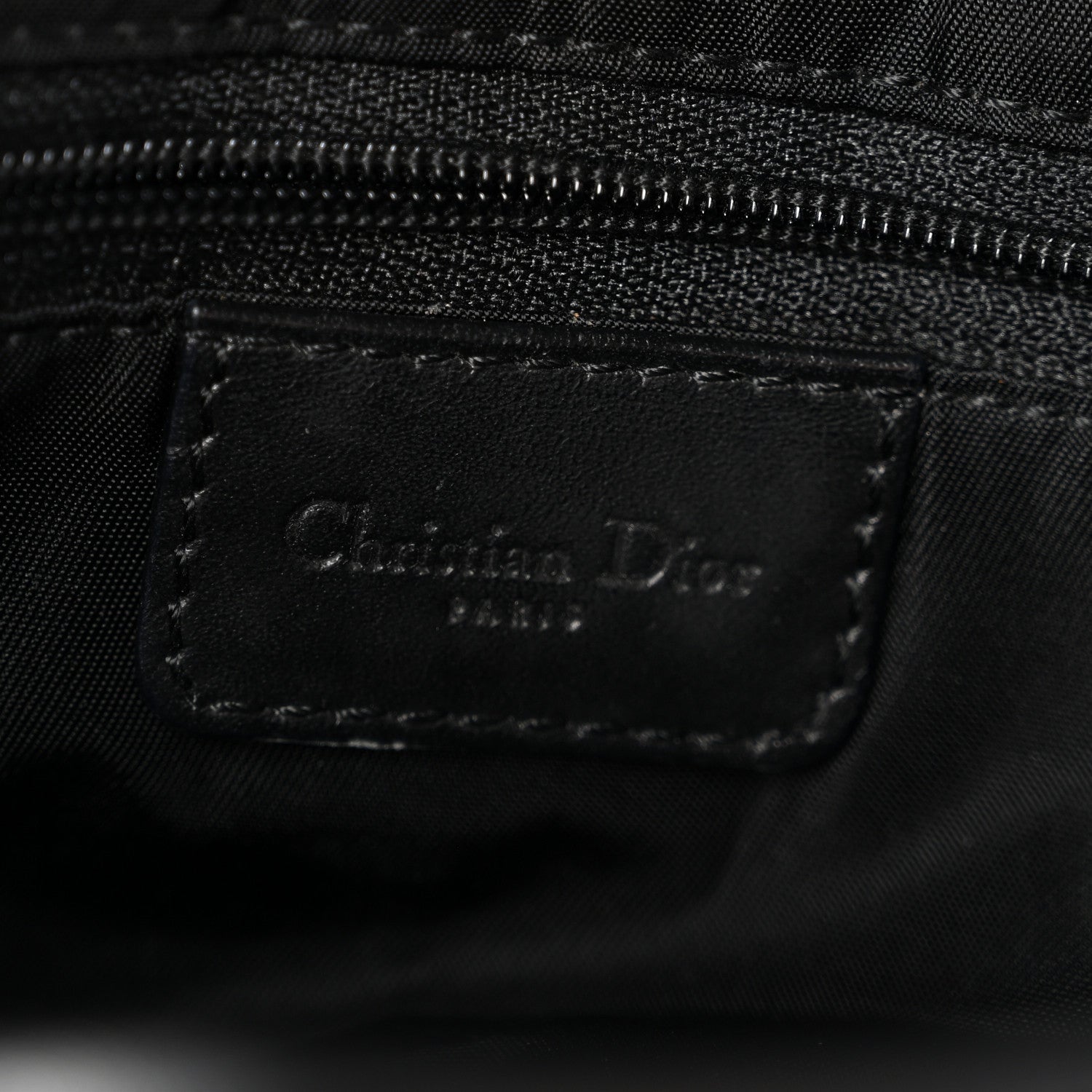 Christian Dior Monogram Saddle Bag Black