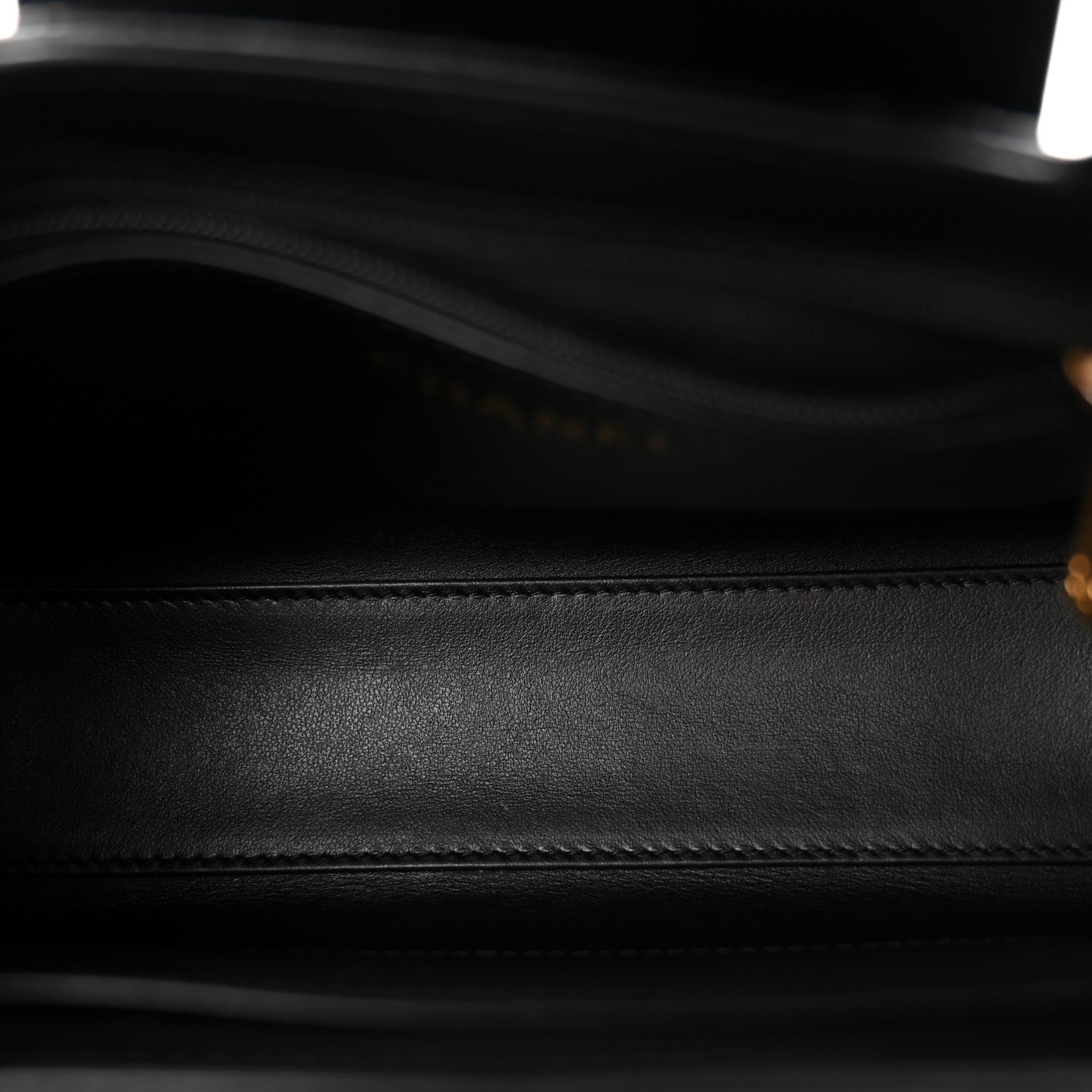 Chanel Shiny Aged Calfskin Quilted Nano Kelly Shopper Black