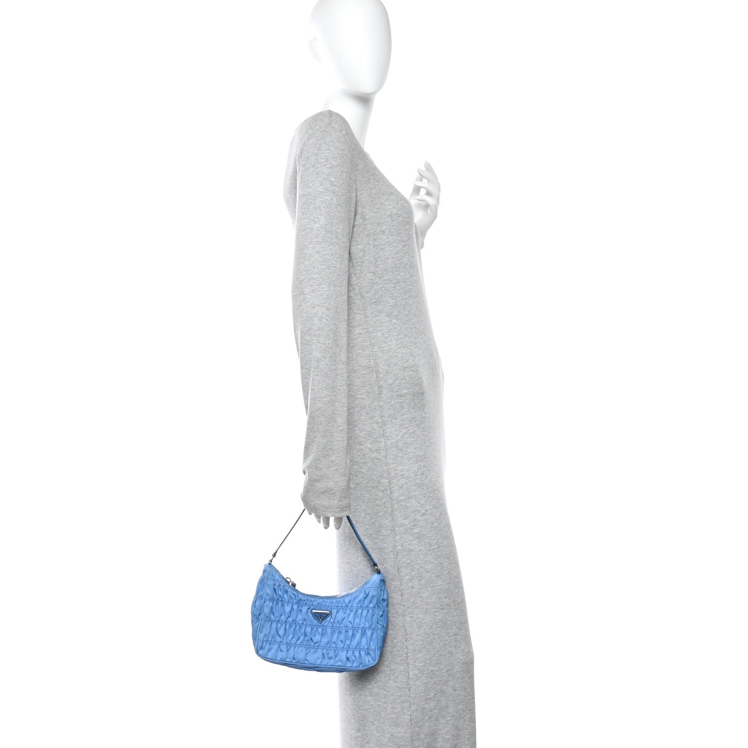 Prada Tessuto Nylon Gaufre Shoulder Bag Pervinca