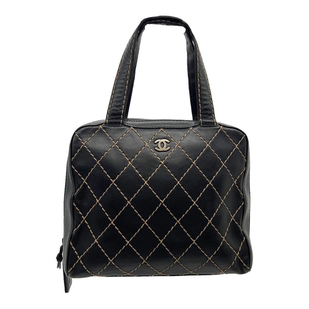 Chanel bag Black Quilted Wild Stitch Handbag