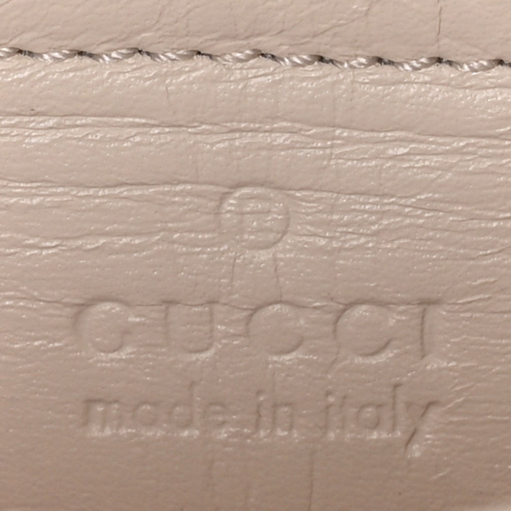 Gucci Calfskin Small Arli Flap Shoulder Bag Mystic White