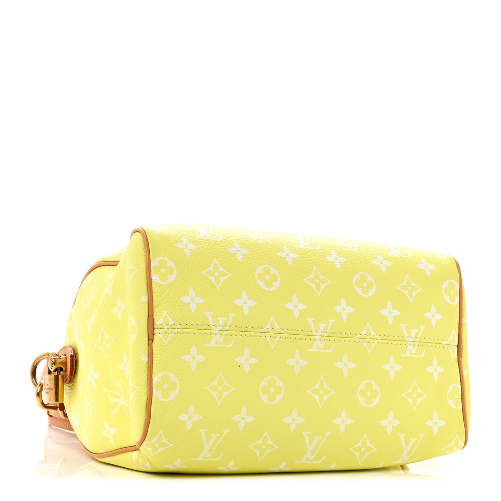 Louis Vuitton Calfskin Monogram Speedy P9 Bandouliere 25 Lemonade Yellow
