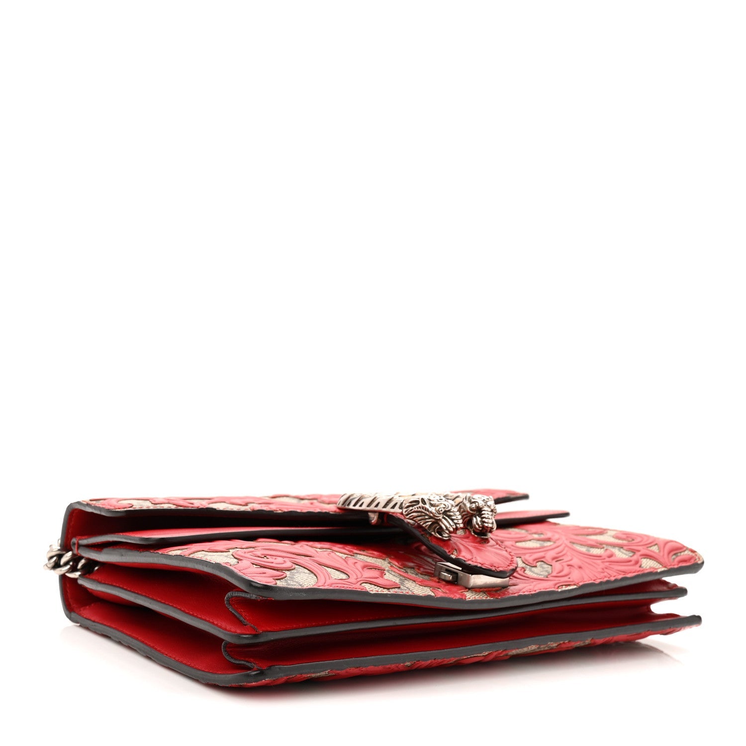 Gucci GG Supreme Monogram Arabesque Dionysus Shoulder Bag Hibiscus Red