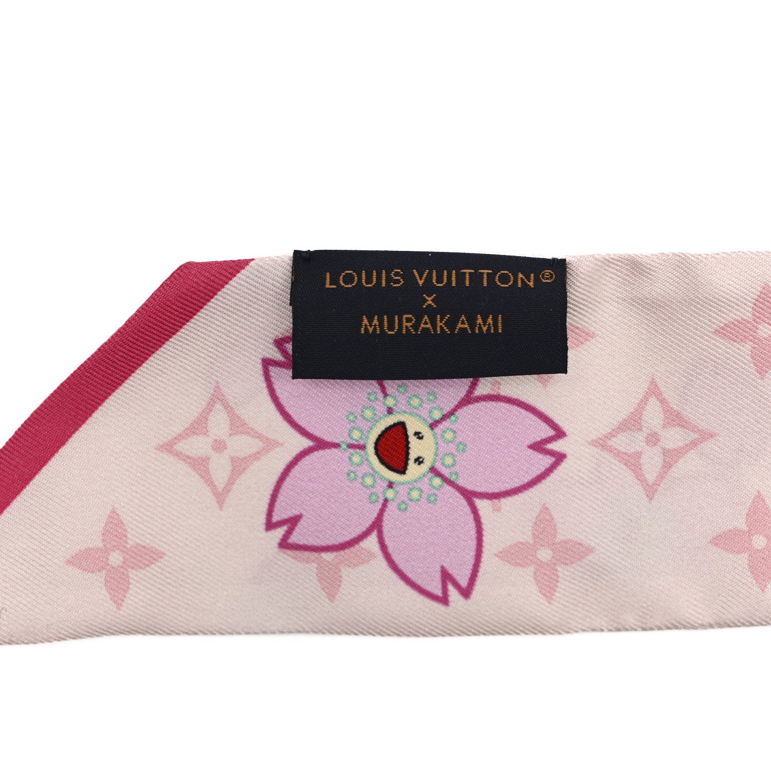 Louis Vuitton LV X TM Silk Monogram Cherry Blossom BB Bandeau Pink