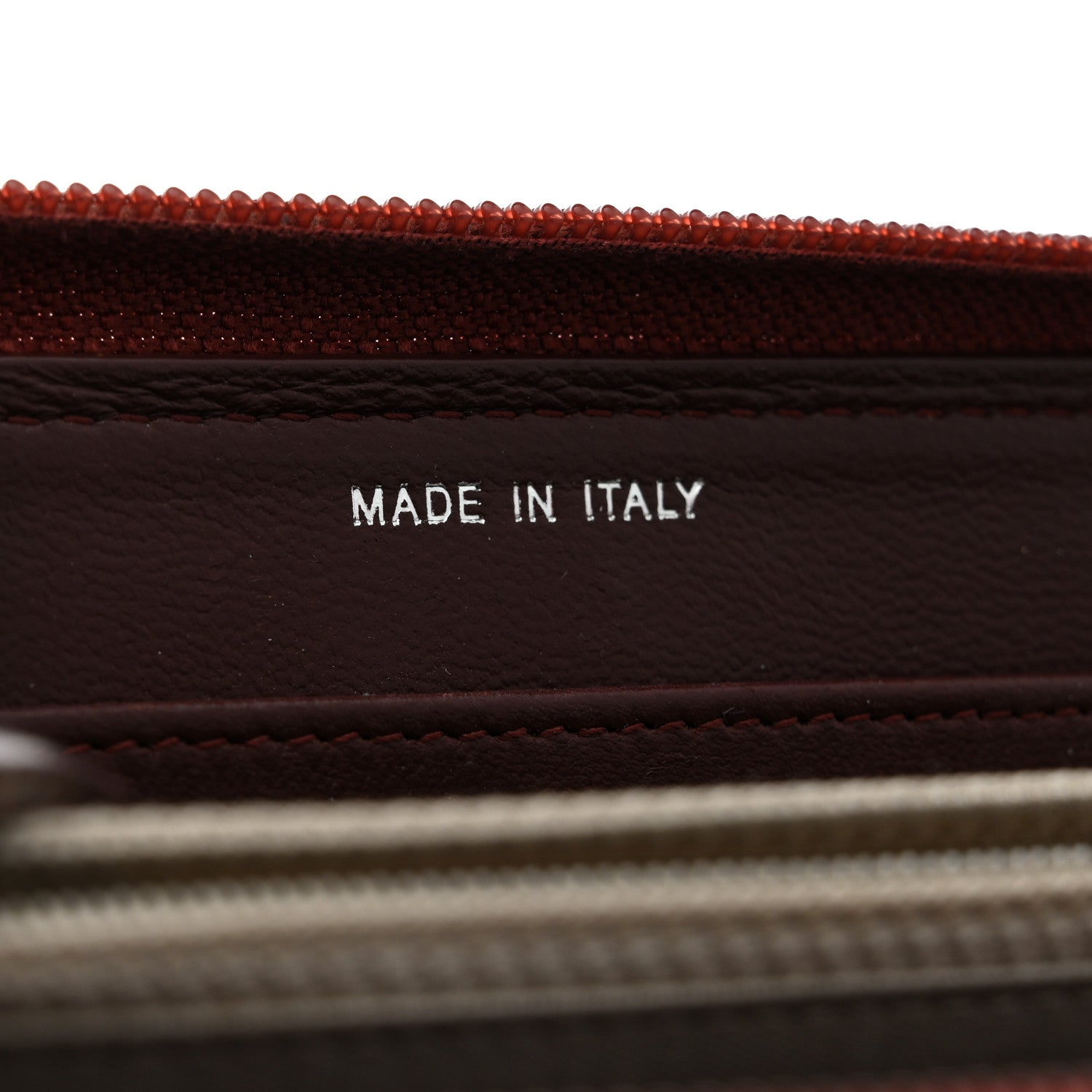 Lambskin Quilted Boy Zip Around Wallet Burgundy
