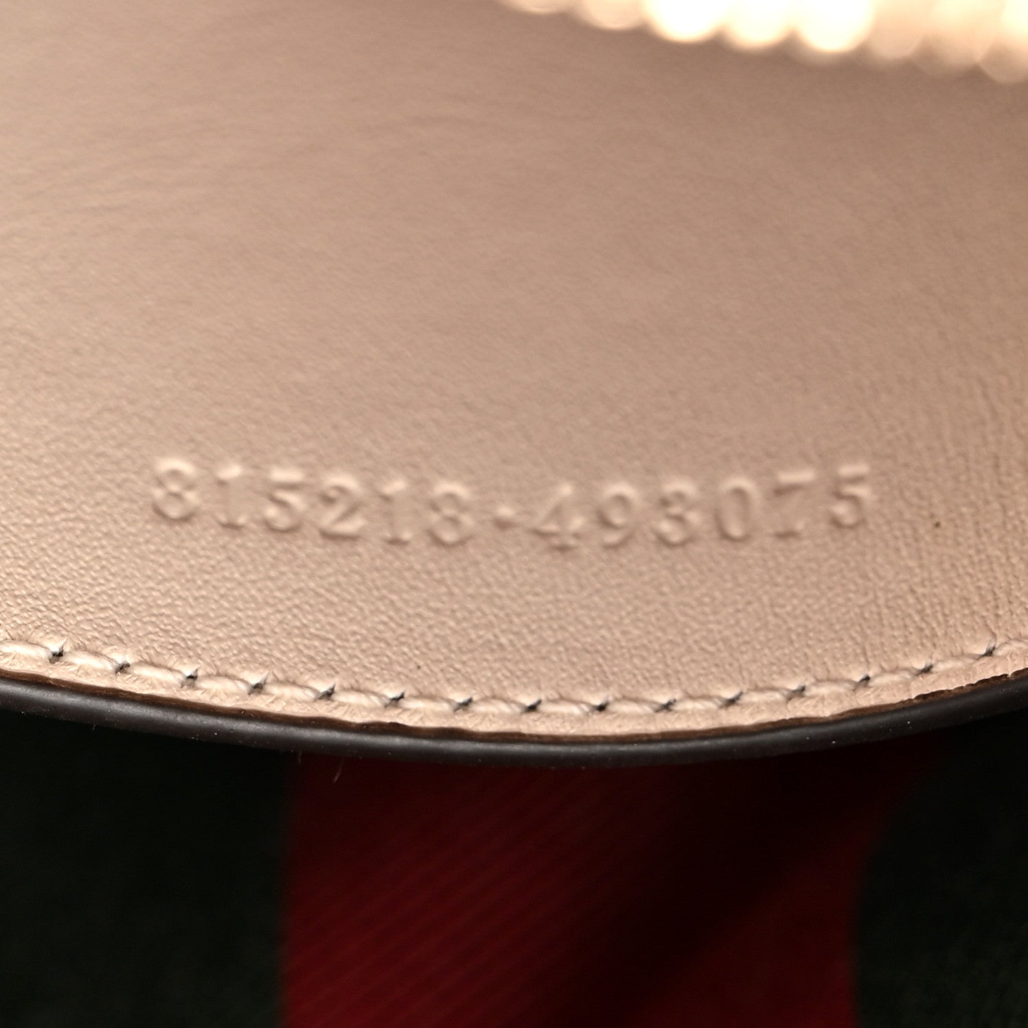 Gucci GG Supreme Monogram Textured Calfskin Small Emblem Shoulder Bag Beige Mystic White