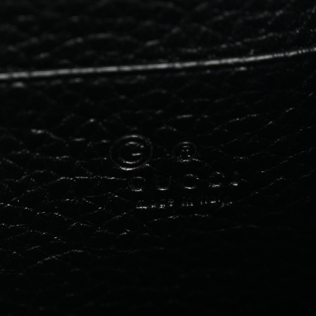 Gucci Calfskin GG Marmont Chain Wallet Black
