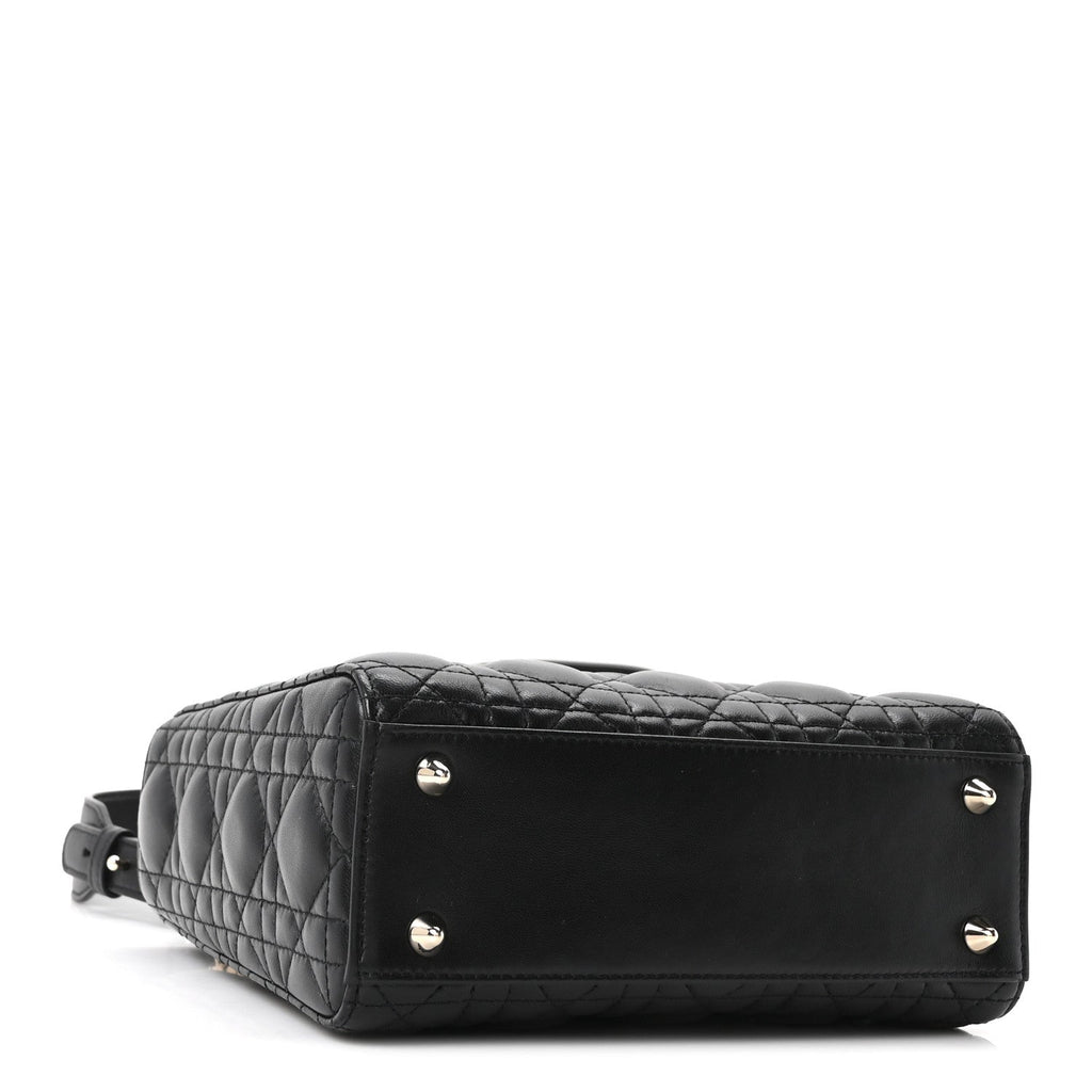 Christian Dior Lambskin Cannage Small My ABCDior Lady Dior Black