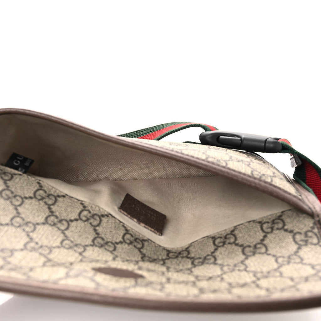 Gucci GG Supreme Monogram Neo Vintage Web Belt Bag Brown