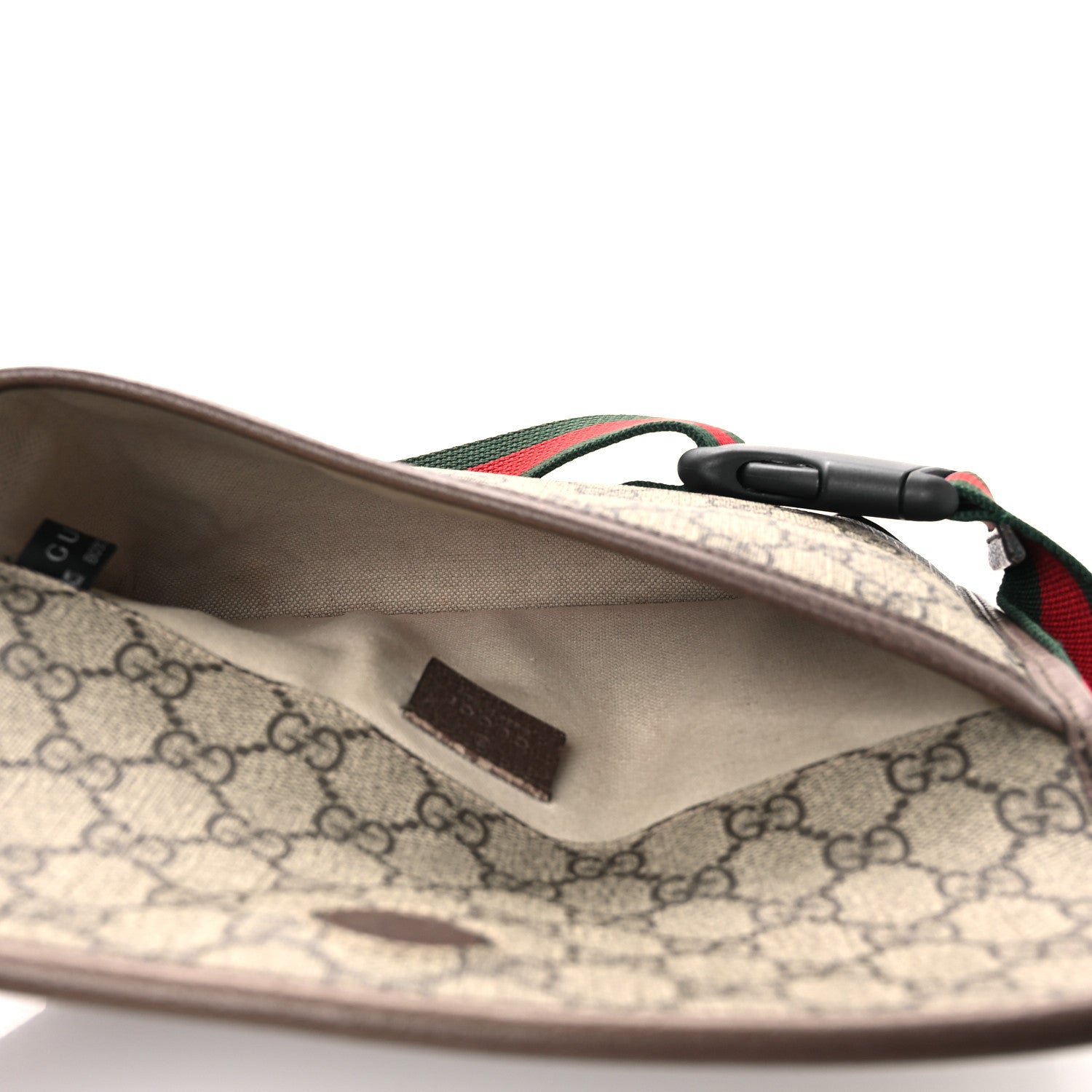 Gucci GG Supreme Monogram Neo Vintage Web Belt Bag Brown