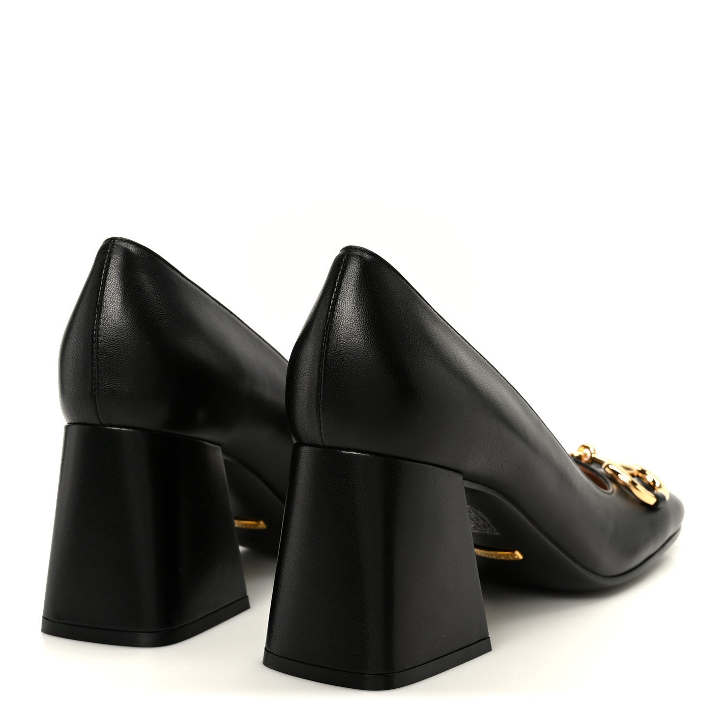 Gucci Malaga Kid Horsebit 75mm Pumps 38 Black