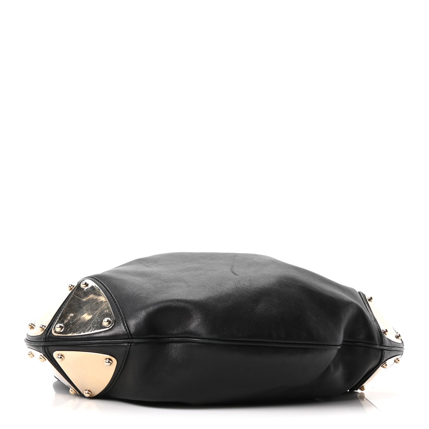 Gucci Calfskin Large Indy Top Handle Hobo Black
