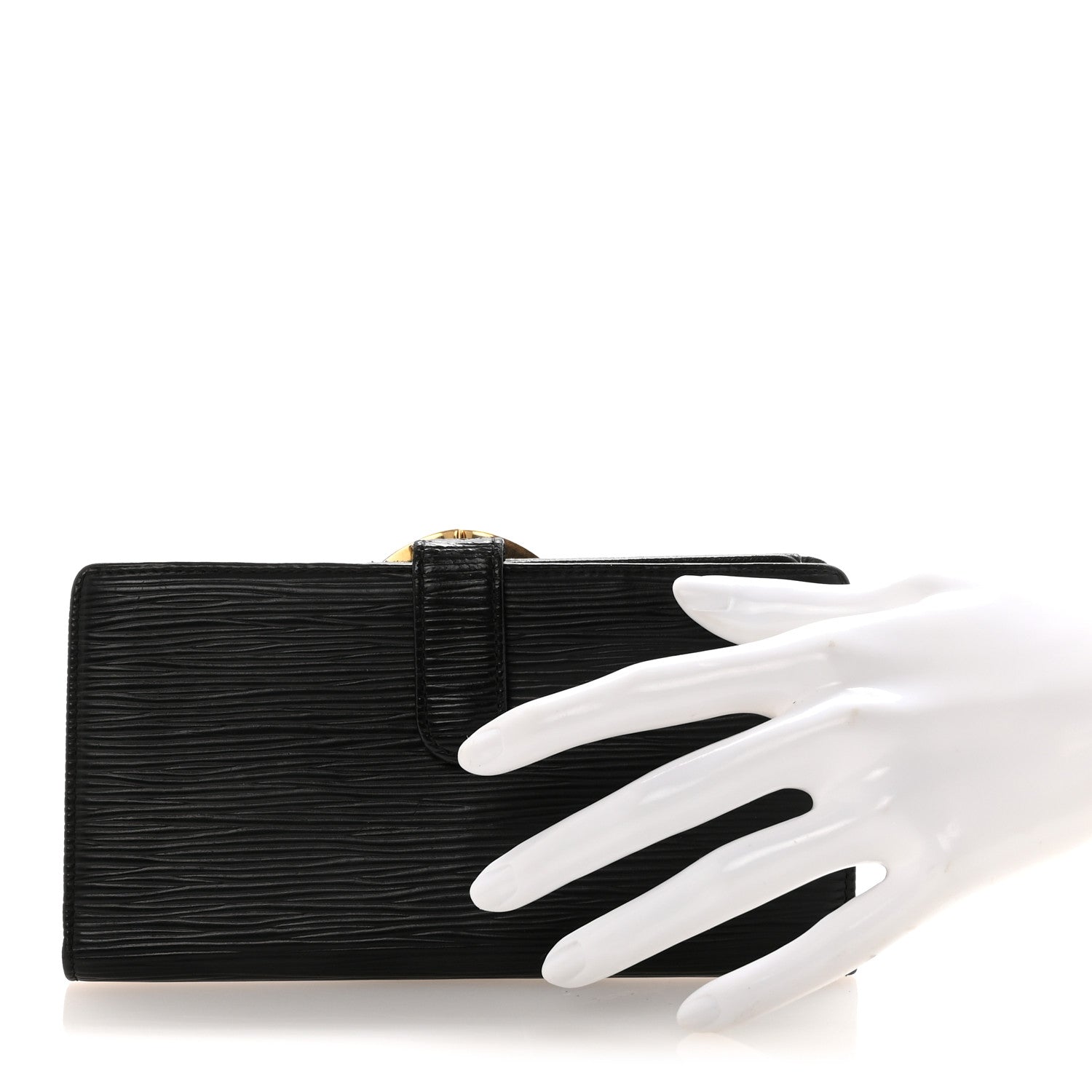 Louis Vuitton Epi Viennois Continental French Purse Wallet Black