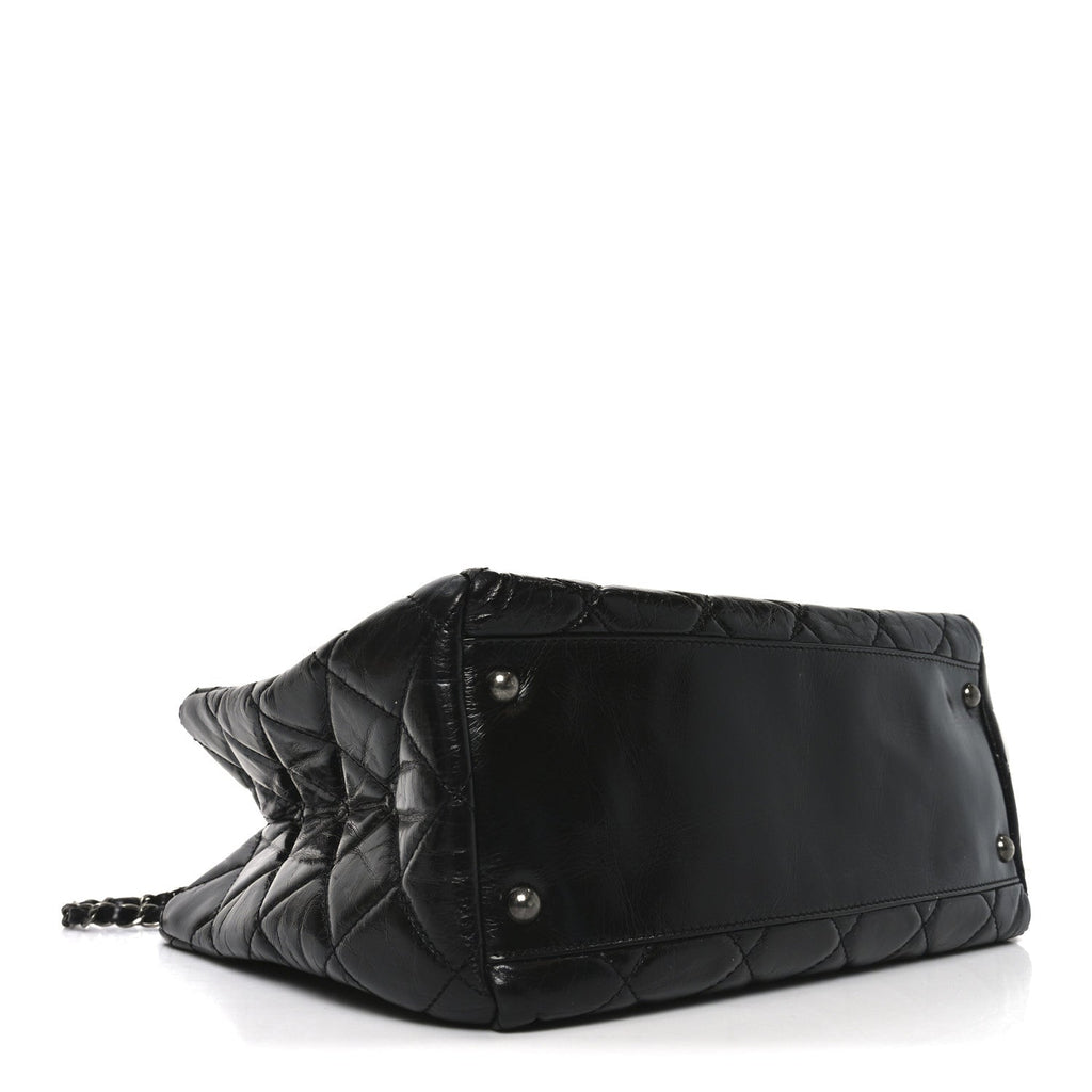 Chanel Calfskin Quilted Small Coco Soft Tote Black