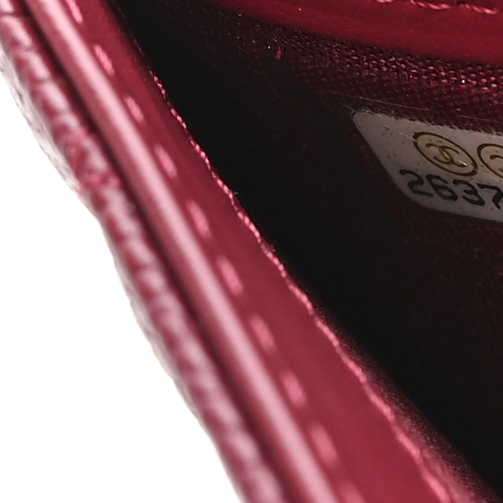 Caviar Quilted Large Filigree Gusset Flap Wallet Dark Pink
