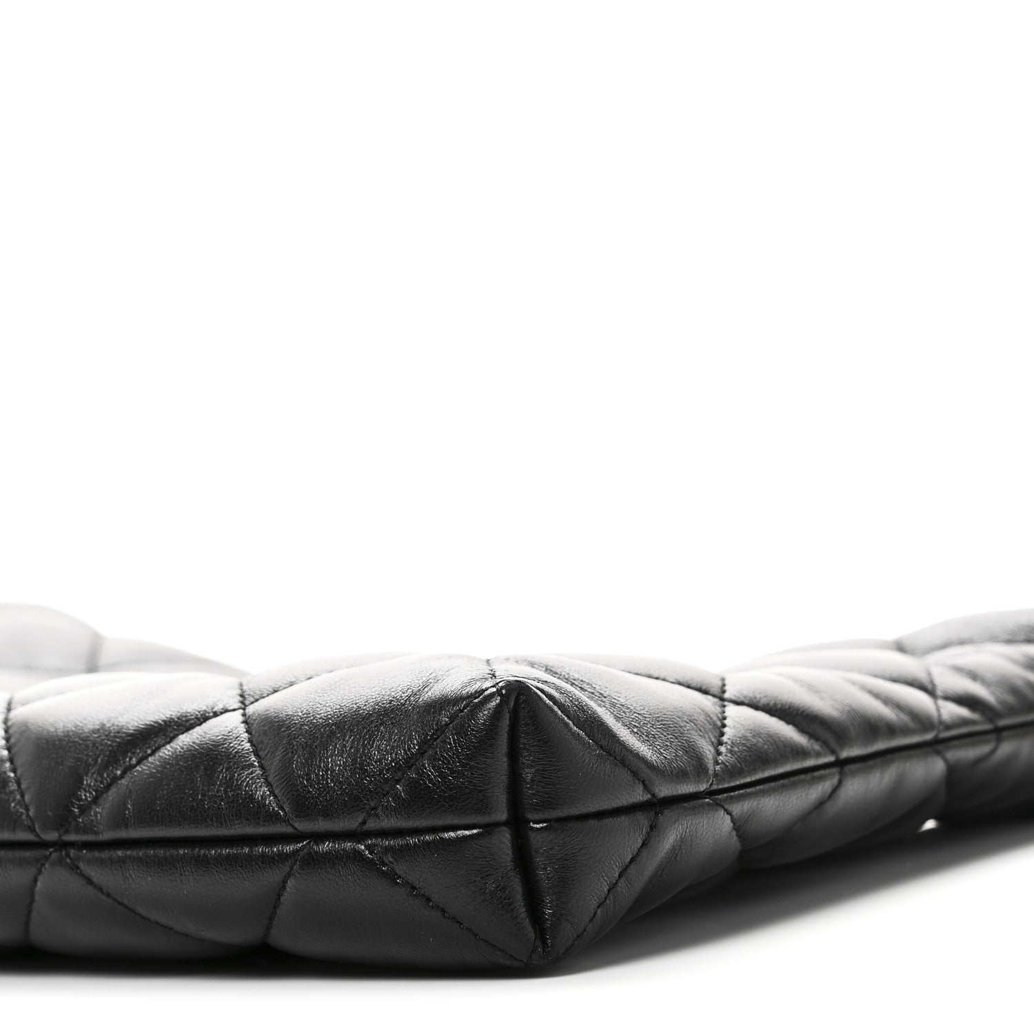 Chanel Shiny Lambskin Quilted CC Hobo Black