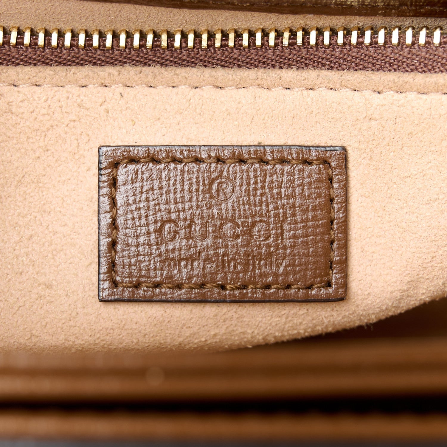 Gucci GG Supreme Monogram Azalea Calfskin Horsebit 1955 Shoulder Bag Beige Brown Sugar