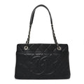 Chanel Caviar Quilted CC Timeless Soft Tote Black